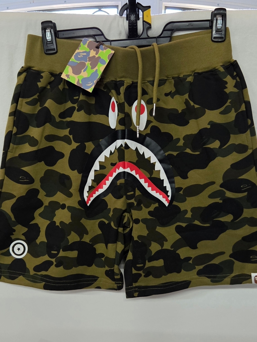 Bape shorts shark green Bathing Ape Size XL. Adult Camo World Gone Mad!